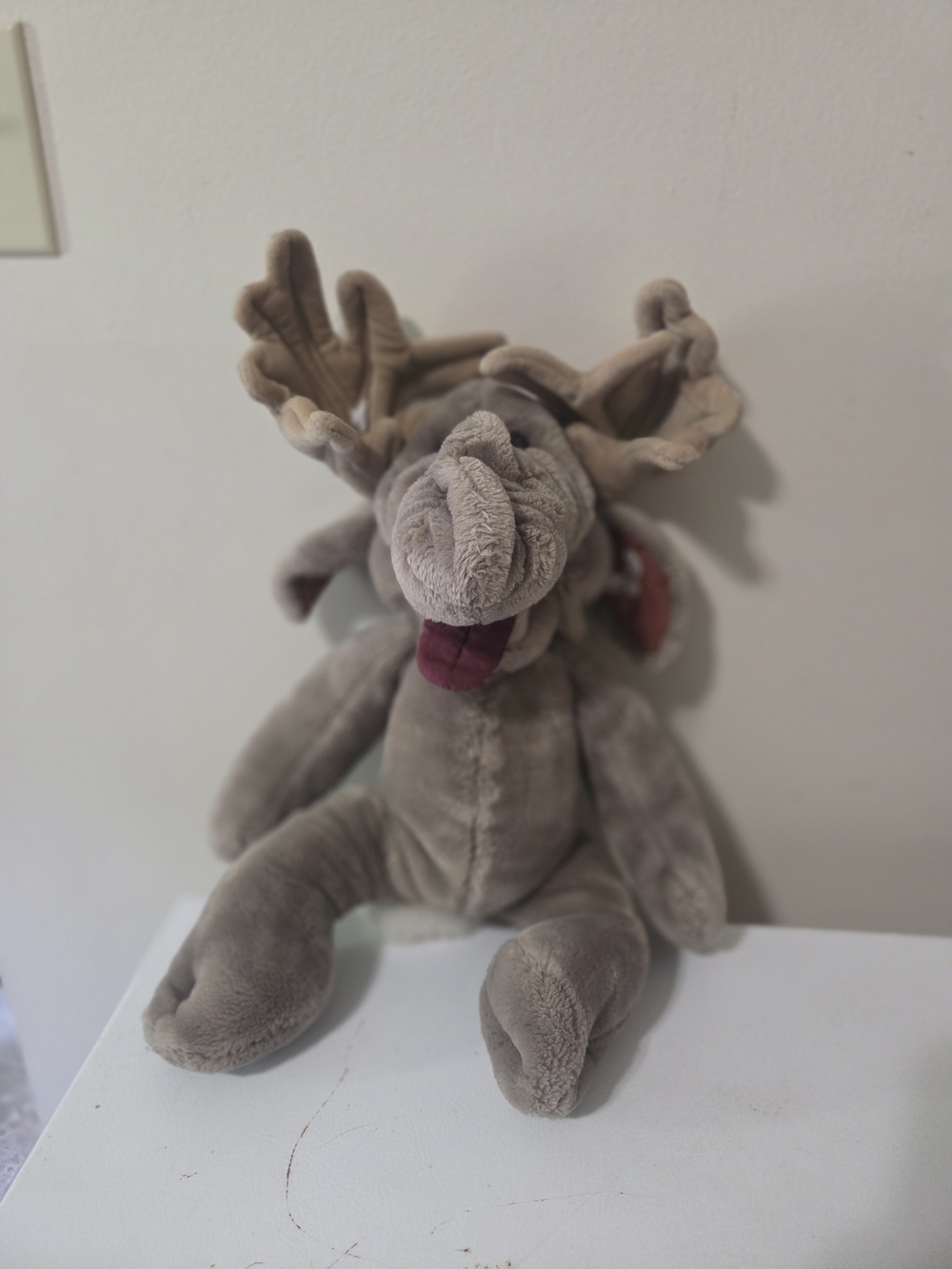 VTG 1982 18" Wrinkles Moose Puppet Moogy Ganz